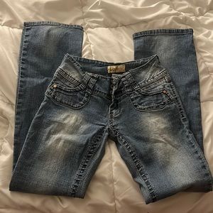 angels vintage y2k low rise flared jeans